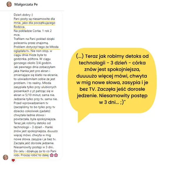 Opinia rodzica - pełna historia